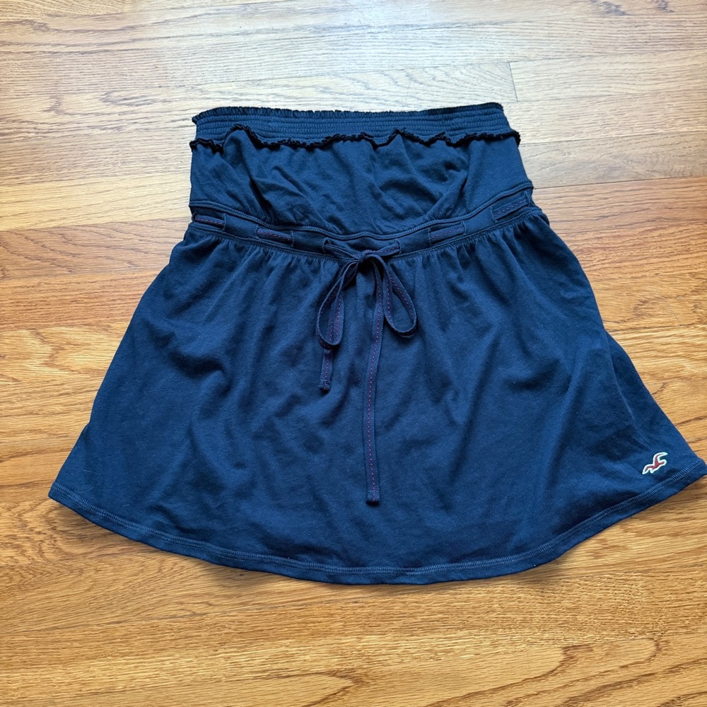 Hollister babydoll waist tie blue limited edition  tube top S